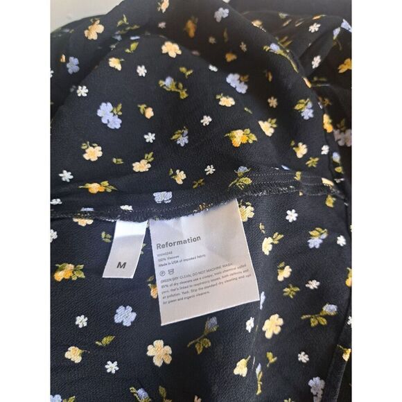 Reformation Black Floral Blouse - Picture 6 of 7